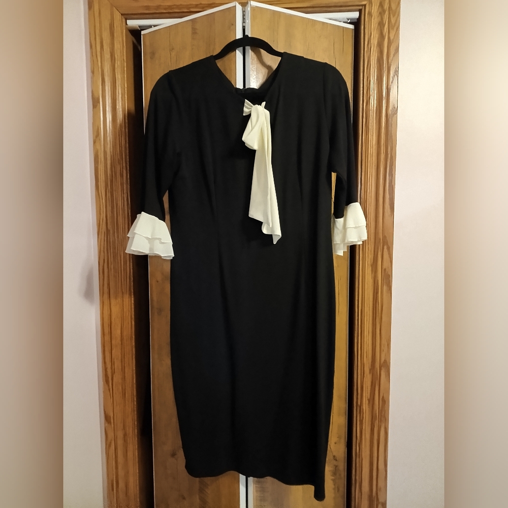 Elegant Black and White Dress